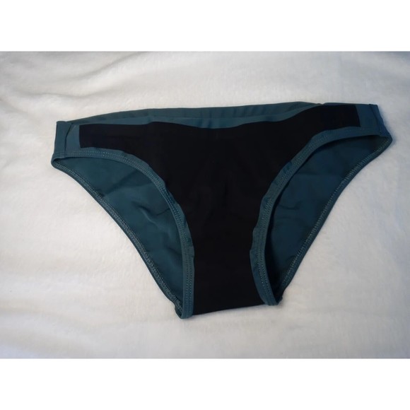 ADAY It Takes Two Bikini Swim Bottom Navy Gray Green Colorblock Size XS - Picture 2 of 7